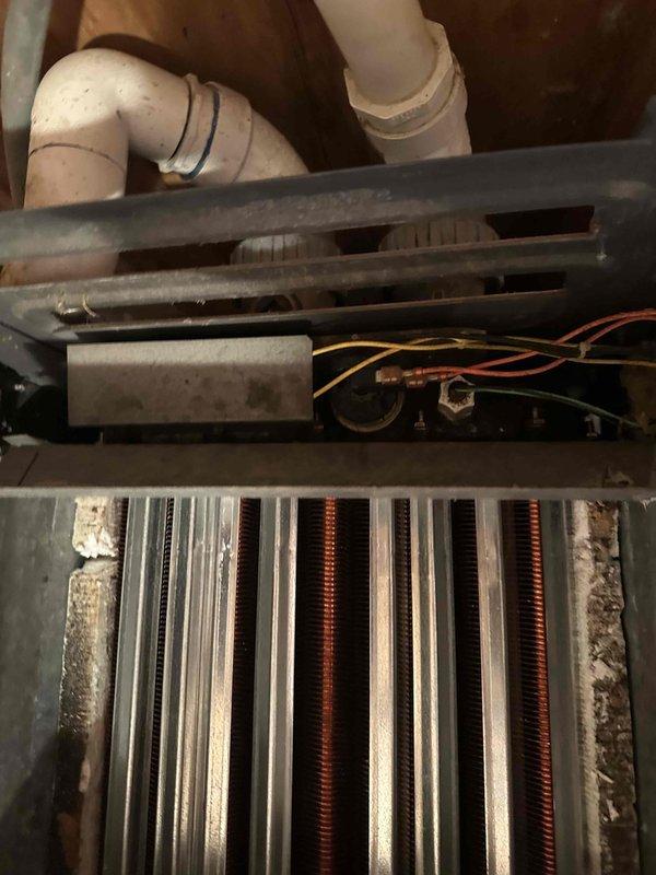 Returned to site to replace the heat exchanger header assembly on the pool heater system. Removed the existing damaged header, installed new replacement unit, and verified proper alignment with the copper coil connections and fin assembly. System tested and confirmed operational upon completion.