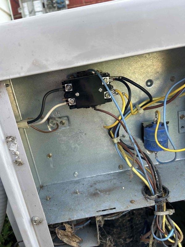 Responded to no cooling complaint with system running loud and failing to maintain temperature. Upon arrival, inspected outdoor condenser unit and found contactor failing to properly engage compressor circuit. Opened electrical control panel and diagnosed faulty contactor with worn contacts causing intermittent operation and excessive noise. Replaced defective contactor, verified capacitor within acceptable range, tested all electrical connections, and confirmed system restored to proper cooling operation with normal sound levels.