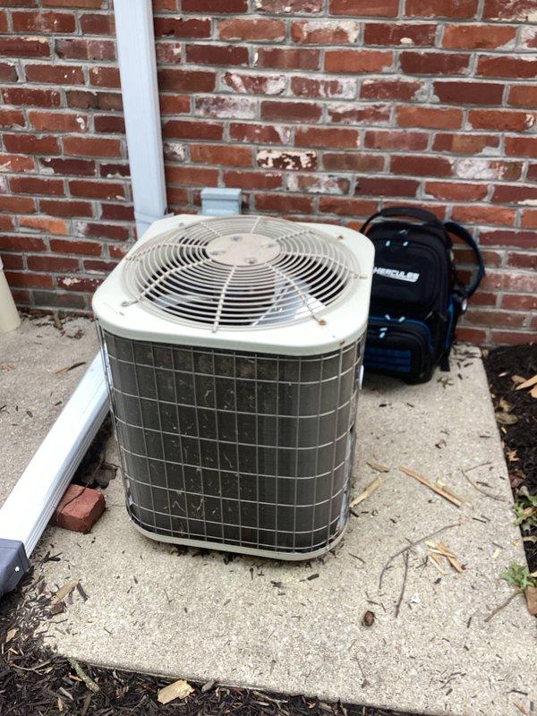 Responded to service call for TF 991 system reported as fully down. Upon arrival, performed diagnostic inspection of outdoor condensing unit and indoor air handler components. Inspected refrigerant lines, electrical connections, and mechanical components to identify cause of system failure. Documented equipment condition and system status with photographic evidence for service records.