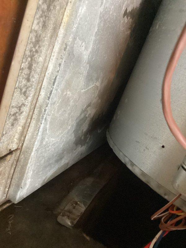Responded to service call for TF 991 system reported as fully down. Upon arrival, performed diagnostic inspection of outdoor condensing unit and indoor air handler components. Inspected refrigerant lines, electrical connections, and mechanical components to identify cause of system failure. Documented equipment condition and system status with photographic evidence for service records.
