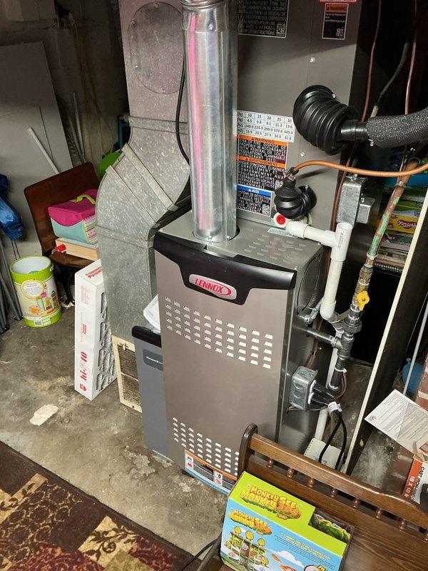 Performed comprehensive cooling maintenance on Lennox HVAC system. Inspected and tested all electrical components, control boards, and wiring connections within the unit. Verified proper operation of furnace and cooling system components, checked refrigerant lines, and ensured all safety controls were functioning correctly. System operating within manufacturer specifications upon completion of maintenance service.