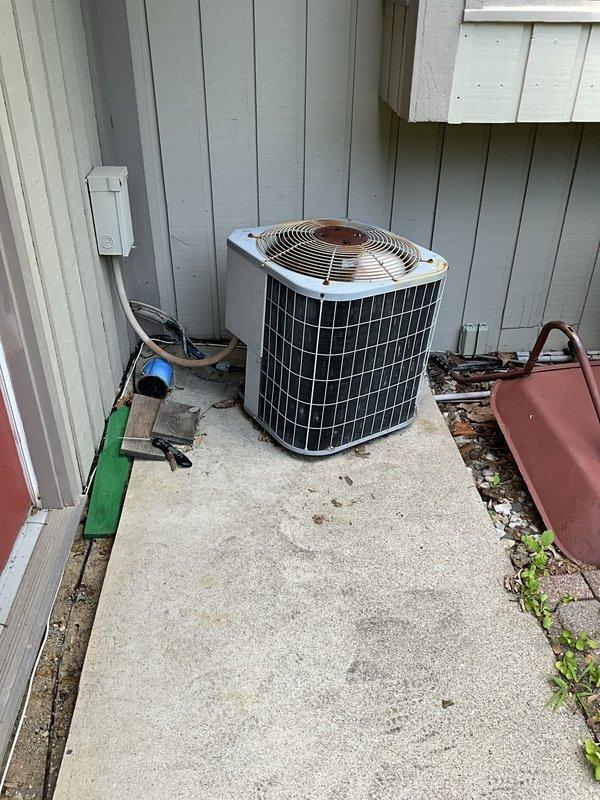 Responded to service call for 1997 HVAC system utilizing R22 refrigerant found to be low on charge. Topped off system with R22 refrigerant to restore cooling operation. Due to age of equipment, phase-out of R22 refrigerant, and condition of existing furnace and air conditioning components, provided estimate for complete system replacement with recommendation to apply repair costs as credit toward new equipment installation.