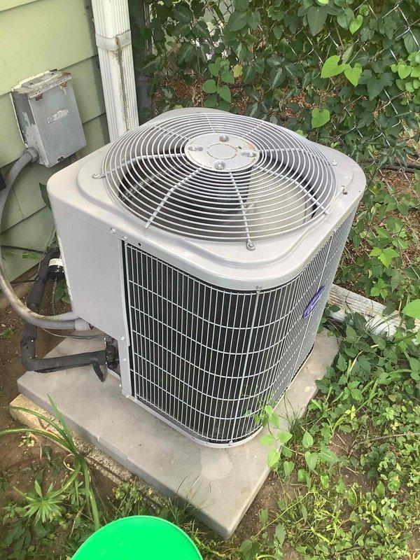 Responded to service call for air conditioning system running excessively. Performed system inspection of outdoor condenser unit and indoor components. Evaluated condenser unit operation, verified electrical disconnect functionality, and inspected refrigerant line connections. Assessed heat exchanger coil condition and checked overall system performance to identify cause of extended runtime.