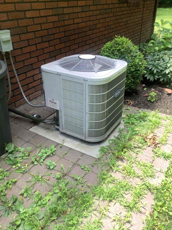 Performed tune-up and inspection on residential air conditioning system. Customer reported intermittent condenser fan motor operation over the past six months with motor "toning down" periodically. Inspected outdoor condenser unit and verified system operational at time of service. Evaluated condenser fan motor performance, checked electrical connections, and assessed evaporator coil condition. System currently functioning, though motor exhibits signs of potential wear requiring monitoring for future replacement.