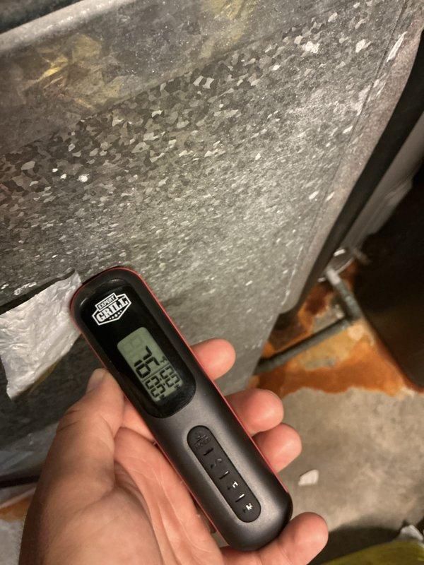 Completed monthly cooling maintenance on two HVAC systems, including standard inspection and diagnostics. Addressed water pooling issue near unit by replacing air filter to improve drainage and airflow. Performed temperature readings at ductwork, noting significant dust accumulation on system components that may require future cleaning to maintain optimal efficiency.