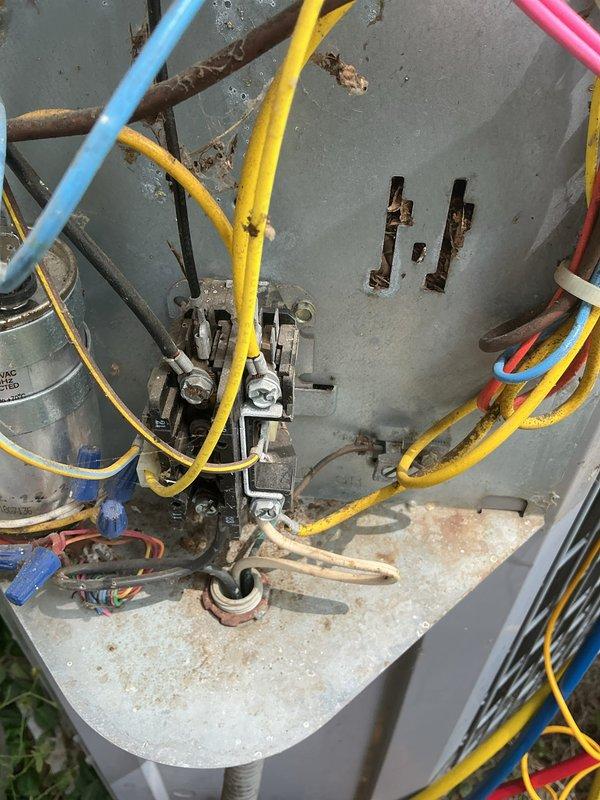 Completed monthly cooling maintenance on two HVAC systems, including standard inspection and diagnostics. Addressed water pooling issue near unit by replacing air filter to improve drainage and airflow. Performed temperature readings at ductwork, noting significant dust accumulation on system components that may require future cleaning to maintain optimal efficiency.