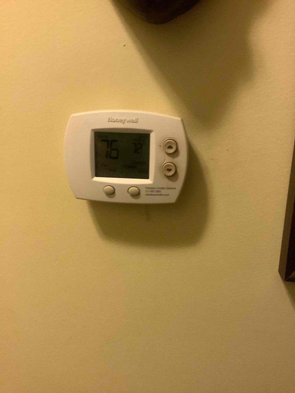 Responded to service call for air conditioning system not maintaining temperature adequately over several days. Performed diagnostic evaluation of Carrier HVAC system and inspected Honeywell thermostat set at 75 degrees. Assessed system performance, airflow, and cooling capacity to determine cause of inadequate temperature control.
