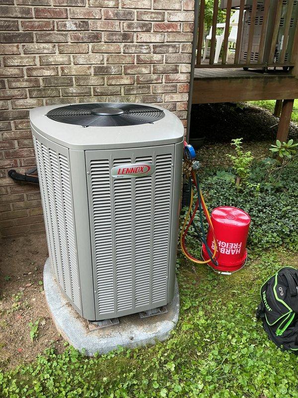 Completed comprehensive cooling maintenance on Lennox air conditioning system under CCHP program. Performed standard system diagnostics, checked refrigerant levels and pressures using manifold gauge set, and replaced air filter with new Honeywell Home 16x25x4 MERV 11 filter per maintenance agreement. All system components operating within manufacturer specifications, and unit successfully passed operational testing with no deficiencies noted.