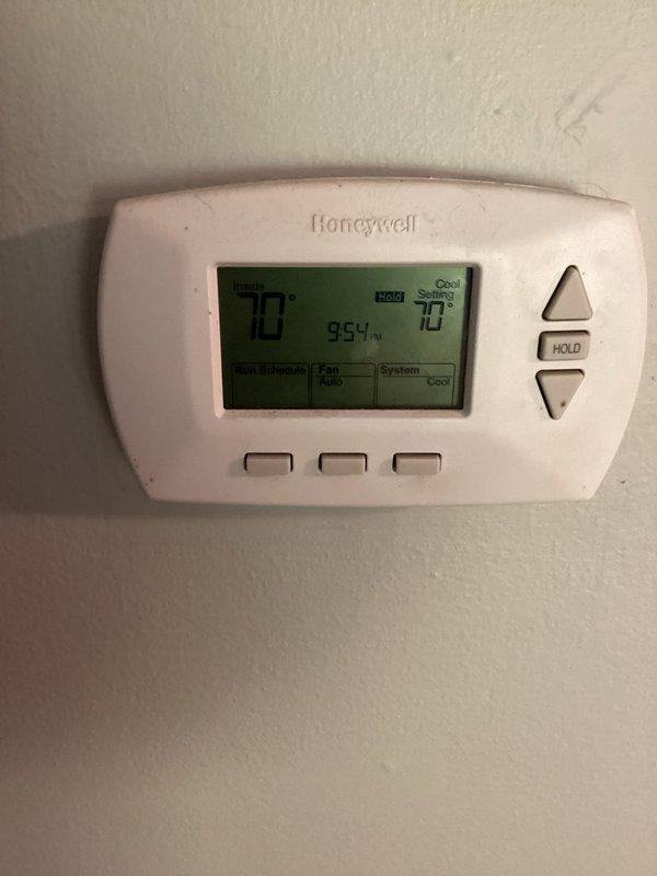 Responded to customer concern regarding insufficient cooling and elevated utility costs. Performed system inspection of Luxaire furnace and cooling system, verified thermostat operation showing 70°F setpoint with system in cooling mode. Inspected ductwork insulation, condensate drain lines, and overall HVAC installation for proper operation and potential efficiency issues.
