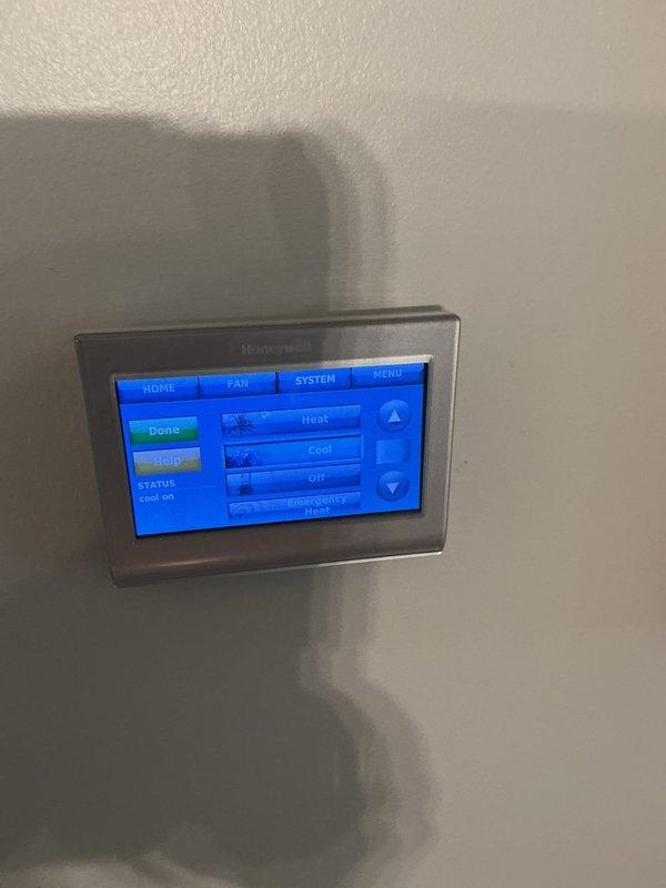Completed comprehensive cooling maintenance on two HVAC systems: a mini-split unit and a central cooling system. Performed standard inspection procedures, verified thermostat operation and cooling functionality, checked refrigerant levels, and inspected all accessible components. Systems are operating within normal parameters with service agreement renewed through June 2027.
