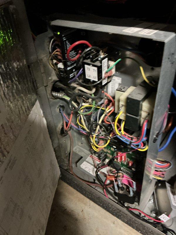 Completed basic monthly maintenance on three HVAC cooling systems including CCGC service protocol. Replaced two 20x25x1 air filters per standard maintenance schedule, inspected electrical components and control panels, and documented system conditions through photographic records. All systems inspected and found operating within normal parameters with no immediate service needs identified.