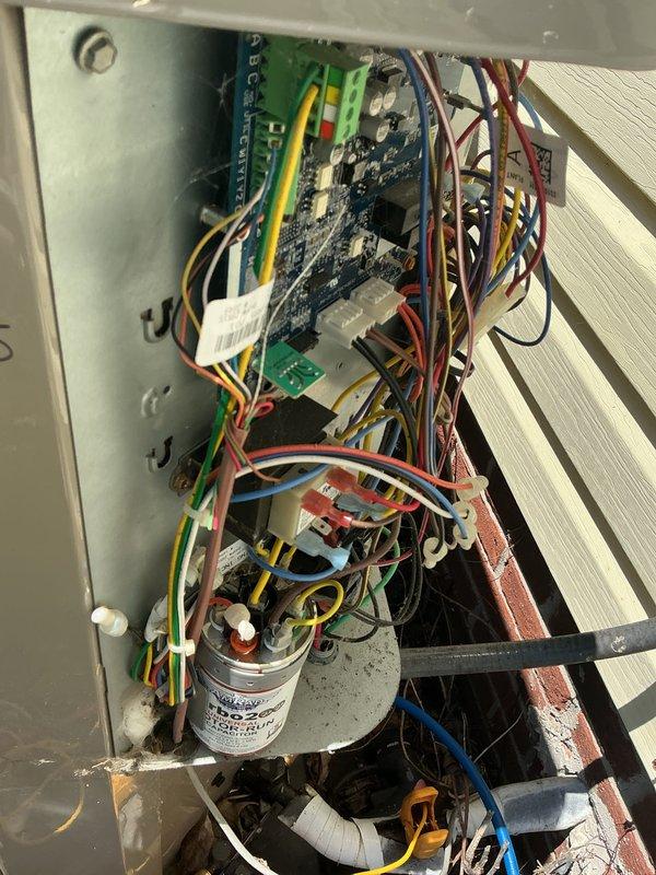 Completed comprehensive cooling maintenance on Bryant air conditioning system. Performed CCC Basic Monthly service protocol including system inspection, operational testing, and filter replacement with 20x20x4 filter. Connected manifold gauges to service ports to verify refrigerant pressures and system performance. Inspected electrical control panel, circuit board connections, capacitor, and all associated wiring for proper operation and secure terminations. Unit operating within normal parameters with no deficiencies noted.