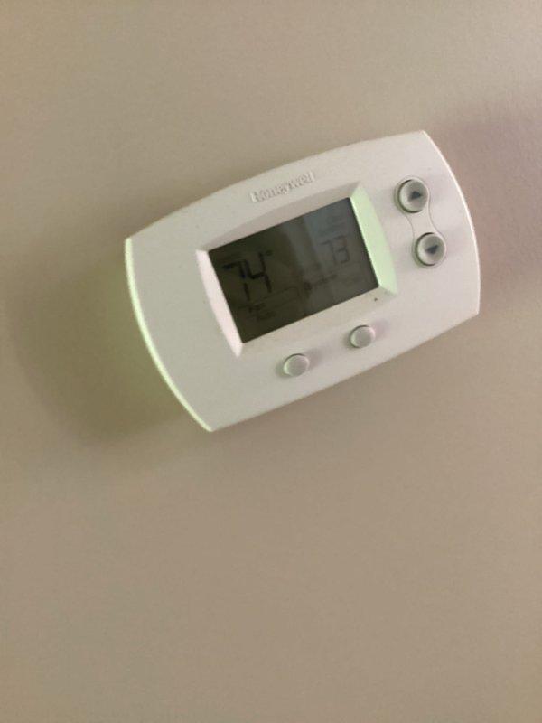 Completed routine cooling system maintenance on residential outdoor condensing unit. Performed comprehensive tune-up including inspection of condenser coils, refrigerant levels, electrical connections, and overall system operation. Verified thermostat functionality and confirmed system cooling to setpoint of 74°F with proper temperature differential.