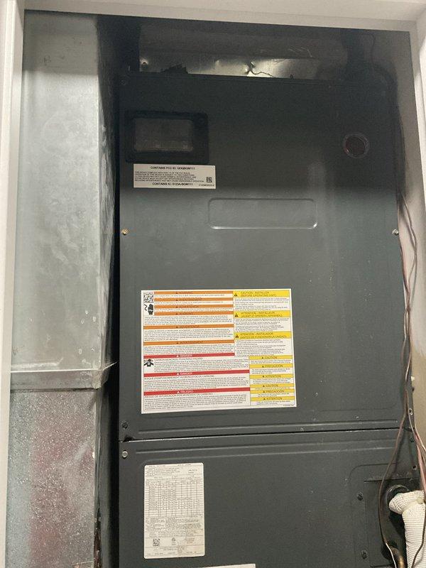 Performed on-site evaluation of residential cooling system with failed compressor. Inspected outdoor condenser unit and indoor air handler, documented equipment condition through photography, and assessed system components to determine replacement was most cost-effective solution. Provided comprehensive estimate for complete HVAC system replacement including new condenser unit, air handler, refrigerant lines, electrical connections, and thermostat controls.