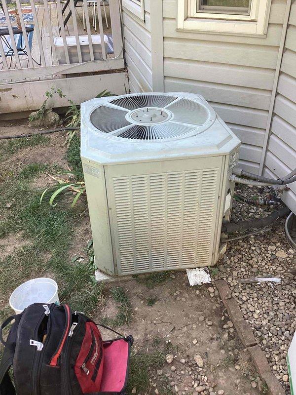 Responded to service call for condenser fan motor replacement on older Trane outdoor unit. Homeowner had attempted self-repair but required assistance with motor installation and proper electrical wiring connections. Successfully replaced condenser fan motor, completed all electrical connections at junction box, verified proper wire terminations and secured all components. Unit tested and operational upon completion.