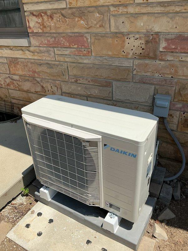 Completed annual cooling maintenance visit on Daikin outdoor condenser unit and indoor air handler system. Performed comprehensive inspection of all major components including condenser coils, refrigerant lines, electrical connections, and ductwork. Unit operating within normal parameters with no immediate service needs identified at time of visit.
