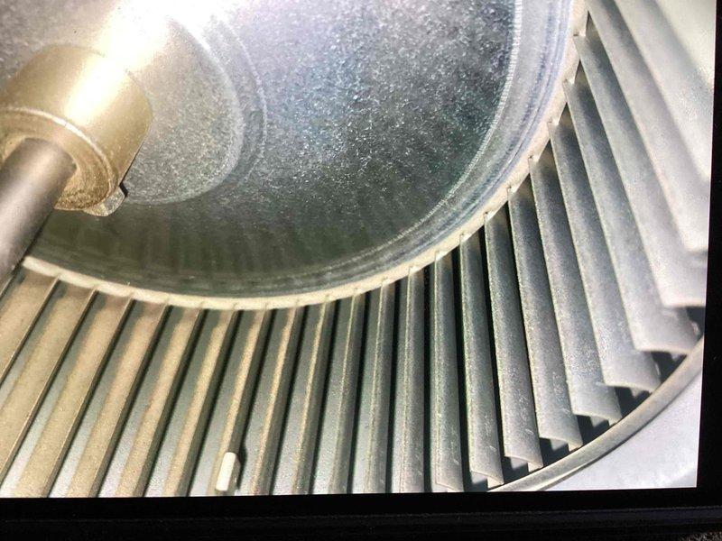 Completed comprehensive cooling maintenance on HVAC system under CCC renewal agreement. Performed standard inspection of blower wheel assembly and air handling components, verified electrical readings using calibrated multimeter showing normal voltage parameters. System filter size 20x25x4 noted as customer-supplied item not included in service agreement. All mechanical components inspected and found operational, with blower wheel and housing showing normal wear patterns consistent with system age.