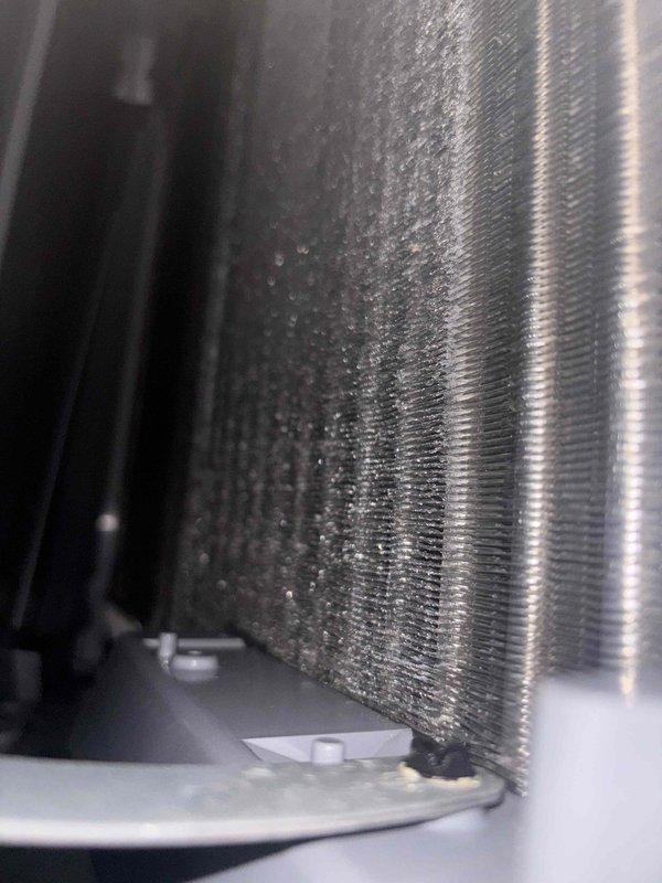 Completed scheduled cooling season maintenance on 4-year-old Daikin split system air conditioning unit. Performed comprehensive tune-up including inspection of evaporator coil, which showed moderate dust and debris accumulation on aluminum fins. Cleaned coil surfaces to restore optimal heat transfer efficiency. Measured and recorded system temperatures using calibrated digital thermometer to verify proper operation. All components inspected and system confirmed operating within manufacturer specifications.
