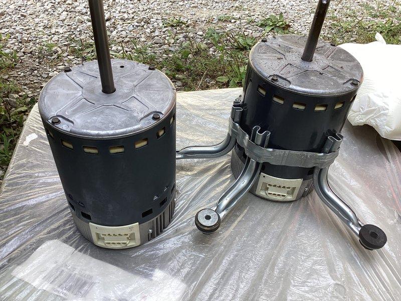 Replaced defective ECM blower motor under warranty. Removed failed motor from furnace cabinet, installed new ECM motor, verified proper electrical connections and control board communication, and tested system operation to confirm successful repair.