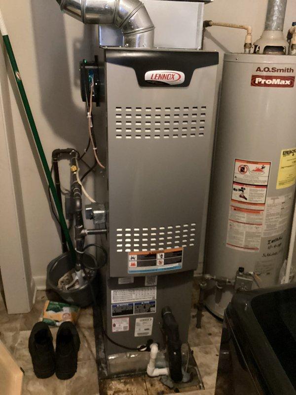 Completed annual basic cooling maintenance visit on Lennox HVAC system. Performed standard preventative maintenance procedures including system inspection, verified thermostat operation showing 69°F with proper cooling mode functionality, and inspected condensing unit and air handler components. System operating within normal parameters with no deficiencies noted; customer reminded that 16x20x4 filter is not included in maintenance agreement.
