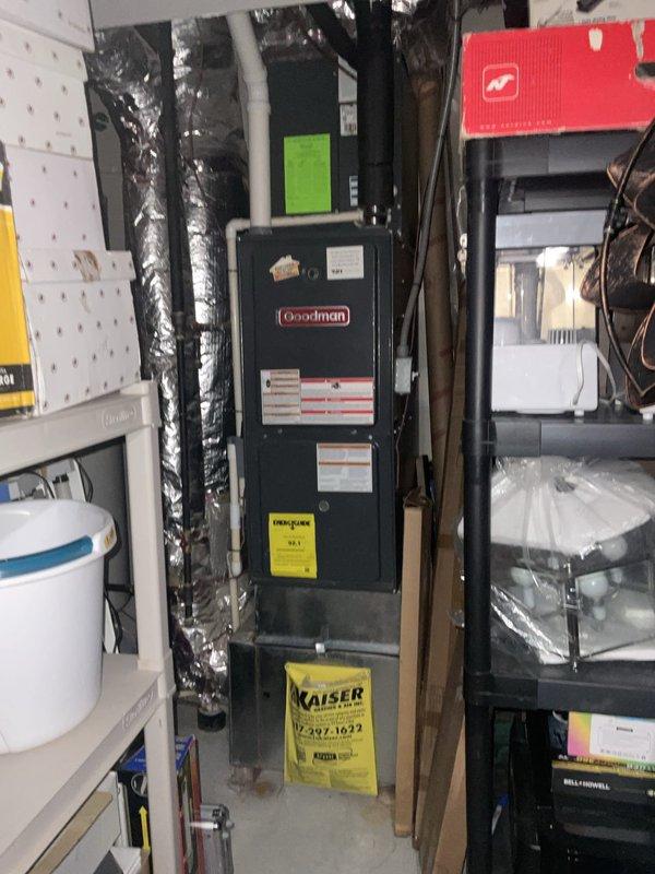Provided estimate for mini split installation in residential property. Assessed existing HVAC system including Goodman air handler unit in utility area and evaluated interior living space for optimal mini split placement and capacity requirements. Documented current equipment configuration and proposed installation locations through site photography.