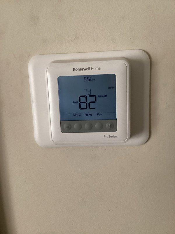 Responded to no-cooling complaint with indoor temperature at 88°F. Upon inspection, found thermostat displaying 82°F setpoint in cooling mode with system calling for cooling. Accessed control board and identified system fault preventing compressor operation. Diagnosed failed control board component causing intermittent system operation, which explains the multiple service calls since installation. Recommended control board replacement to resolve recurring cooling failures and restore reliable system operation.
