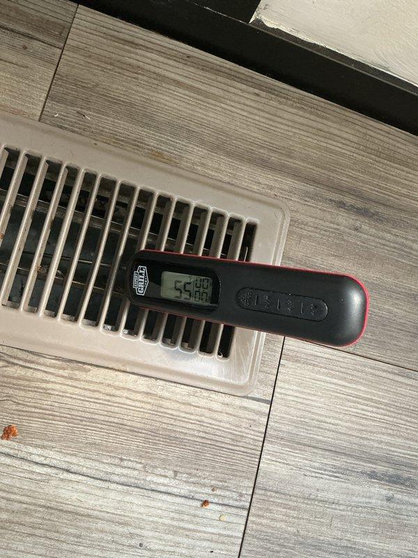 Performed commercial HVAC maintenance agreement service on recently installed system. Verified system operation with supply air temperature reading of 59.88°F at floor register. Inspected outdoor unit electrical control panel, checked wiring connections and circuit board components, and replaced air filter as part of preventative maintenance agreement.