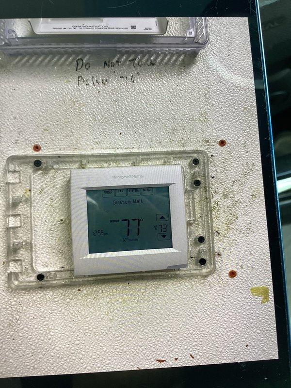 Completed warranty replacement of compressor, thermostat, and sensor on commercial HVAC system. Installed new Honeywell Home digital thermostat and sensor component, verified system operation and proper communication between controls.