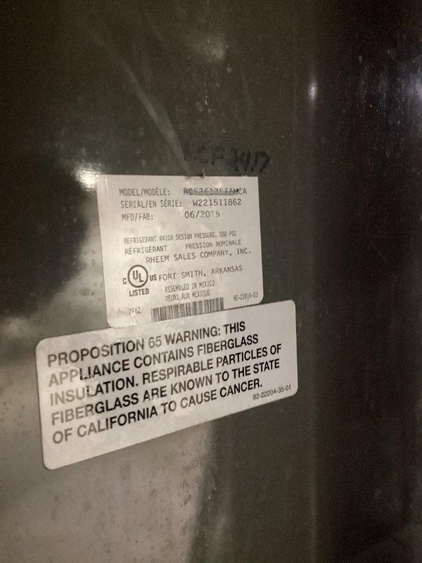 Performed comprehensive AC tune-up on 9-year-old Rheem system (Model: R6C3G1VX41MCA, Serial: W221511062, manufactured 06/2015) addressing reported issues of continuous runtime without cooling, loud humming noise in basement, and inadequate temperature achievement. Inspected electrical components including capacitors and control board, verified proper operation of thermostat communication circuit to resolve intermittent cycling issues. Evaluated airflow restrictions causing humming noise, identified filter-related ductwork obstruction, and assessed system performance to restore proper cooling capacity and automatic shutoff functionality.