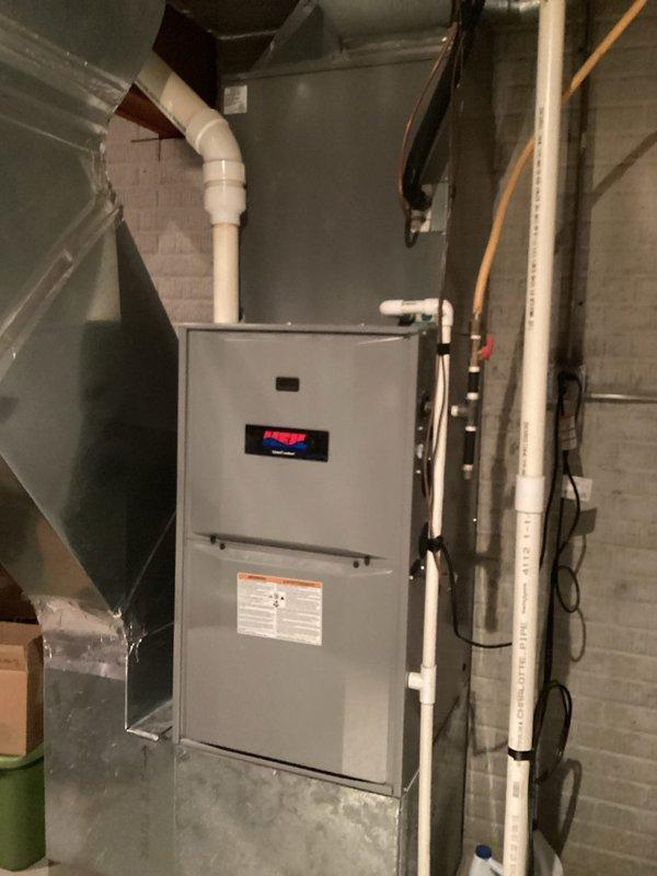 Responded to service call for air conditioning system blowing warm air at recently occupied residence. Performed diagnostic inspection of outdoor condenser unit and indoor air handler system. Conducted visual assessment of refrigerant lines, electrical connections, and overall system operation to identify cause of inadequate cooling performance. Documented equipment condition with photographs for service records.