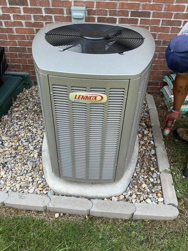 Completed comprehensive cooling maintenance on Lennox outdoor condensing unit as part of CCC membership renewal program. Performed standard maintenance procedures including system inspection, refrigerant level check, electrical connection verification, and condenser coil cleaning. Replaced 20x20x4 air filter as included in maintenance agreement. All equipment operating within manufacturer specifications with no deficiencies noted.