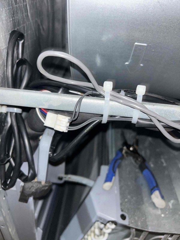 Replaced faulty indoor thermistors on Daikin HVAC system located in attic space. Accessed internal components, removed defective temperature sensors, and installed new thermistors with proper wiring connections and secure mounting. Verified all electrical connections, cable management, and system operation upon completion.