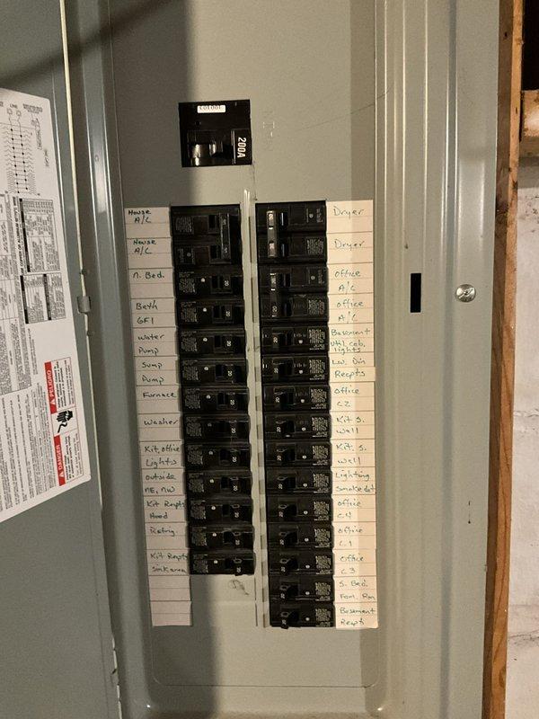 Conducted on-site evaluation for mini split heat pump installation to serve home office space. Inspected existing 200A electrical service panel and verified adequate capacity and available breaker positions for new HVAC equipment. Assessed installation requirements including electrical routing, refrigerant line paths through unfinished basement area, and optimal placement for indoor and outdoor units. Provided comprehensive estimate for ductless mini split system installation.