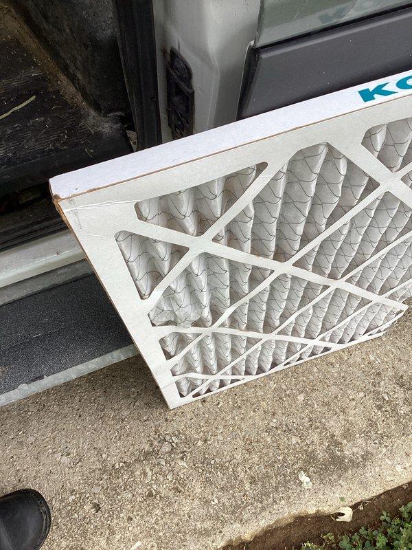 Completed basic monthly maintenance on CCHP cooling system, which included inspecting the unit and replacing the air filter. The removed filter showed moderate dust accumulation consistent with normal operation, and a new filter was installed to maintain proper airflow and system efficiency.