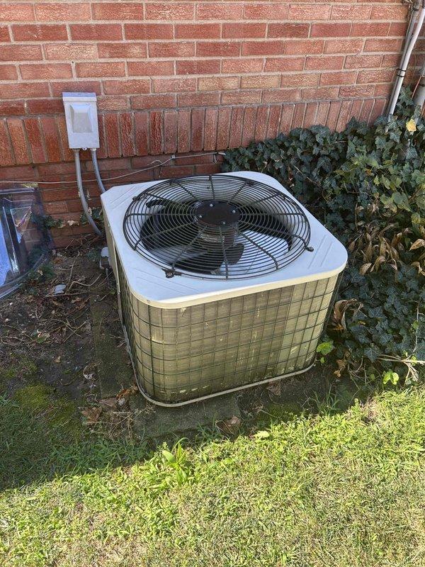 Completed monthly CCC maintenance on residential air conditioning system. Performed standard cooling season maintenance including inspection of outdoor condenser unit, electrical connections, and capacitor. Noted significant corrosion present on capacitor terminals and electrical connection points requiring monitoring for potential future replacement to prevent system failure.