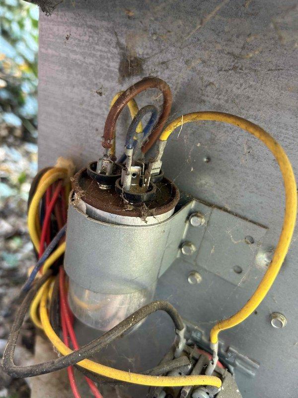 Completed monthly CCC maintenance on residential air conditioning system. Performed standard cooling season maintenance including inspection of outdoor condenser unit, electrical connections, and capacitor. Noted significant corrosion present on capacitor terminals and electrical connection points requiring monitoring for potential future replacement to prevent system failure.