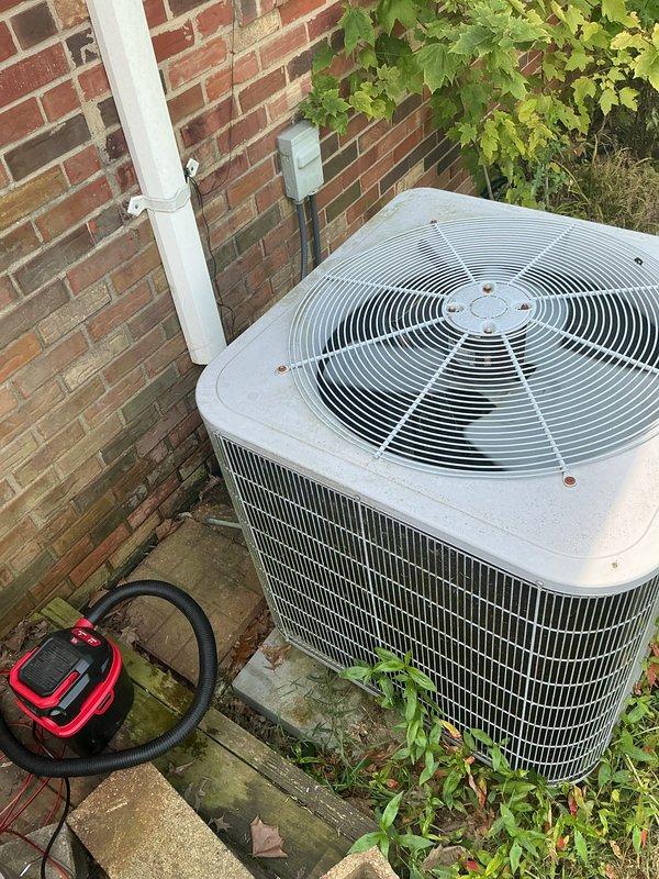 Completed basic monthly heating maintenance visit on two HVAC systems. Performed standard heating system inspections including visual assessment of outdoor condenser units, electrical component verification, and capacitor connections. Addressed customer concern regarding possible clogged drain pan by inspecting condensate drain lines and utilizing wet/dry vacuum for drain system maintenance. Both systems checked for proper operation and seasonal readiness.