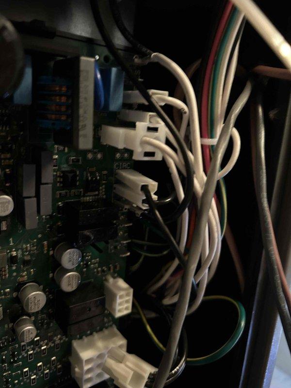 Replaced defective indoor and outdoor control boards on HVAC system. Disconnected and removed failed circuit boards, installed new replacement PCBs, reconnected all wiring harnesses including power, control, and communication wires to proper terminals, and verified all connections were secure. System tested and operational upon completion.