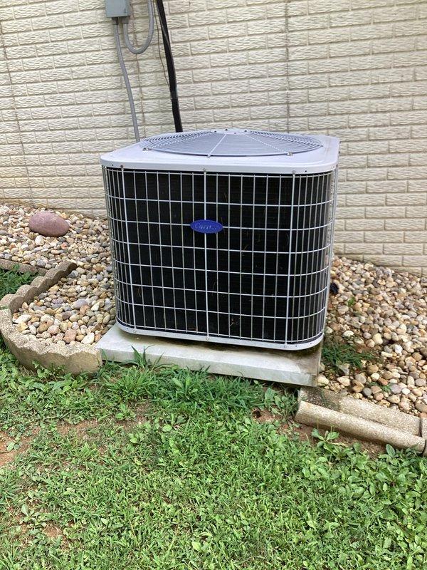 Completed basic monthly maintenance service on residential Carrier cooling system. Performed standard inspection of indoor air handler unit and outdoor condenser unit, verified proper operation of all components, and replaced 20x20x1 air filter as part of routine maintenance protocol. All equipment found operating within normal parameters with no issues identified.