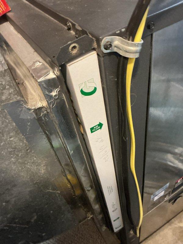 Completed monthly CCGC maintenance service including installation of 29.25 x 31.5 x 2 air filter. Inspected evaporator coil and air handler components, verified proper operation of all cooling system elements, and documented equipment condition with photographs.