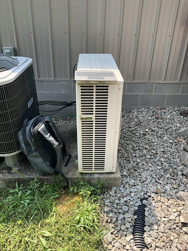 Provided comprehensive estimate for complete mini split system replacement. Evaluated existing wall-mounted indoor evaporator unit with exposed internal components and assessed outdoor condensing units requiring replacement due to age and deterioration. Documented current system configuration, electrical connections, refrigerant line routing, and mounting locations to prepare detailed proposal for new equipment installation.