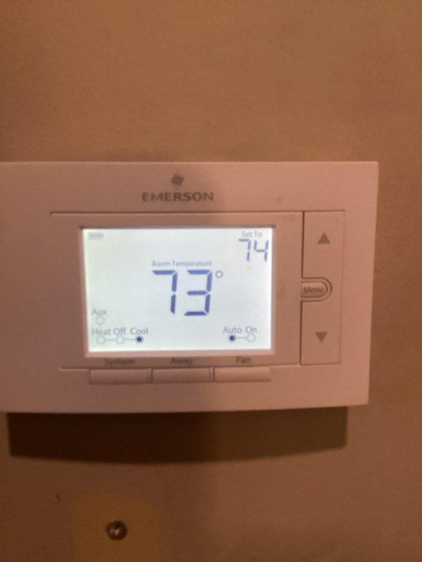 Completed seasonal clean and check maintenance on heat pump system. Installed new 20x25x4 air filter. Inspected and tested all system components for proper operation. Discussed potential thermostat relocation with homeowner, who expressed interest in moving unit approximately 20 feet from current location near fireplace to hallway position for improved temperature sensing and system performance.