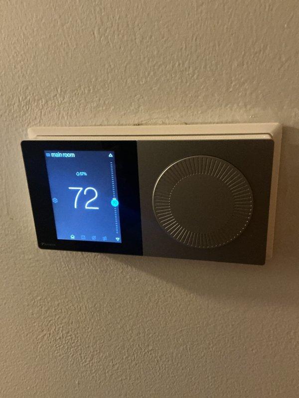 Completed Basic Monthly Cooling Visit on residential HVAC system. Performed standard preventive maintenance inspection of cooling equipment, verified thermostat operation showing 72°F setpoint on digital control interface, and inspected internal components including electrical connections, control boards, and wiring harnesses. All system components found operating within normal parameters with no deficiencies noted.