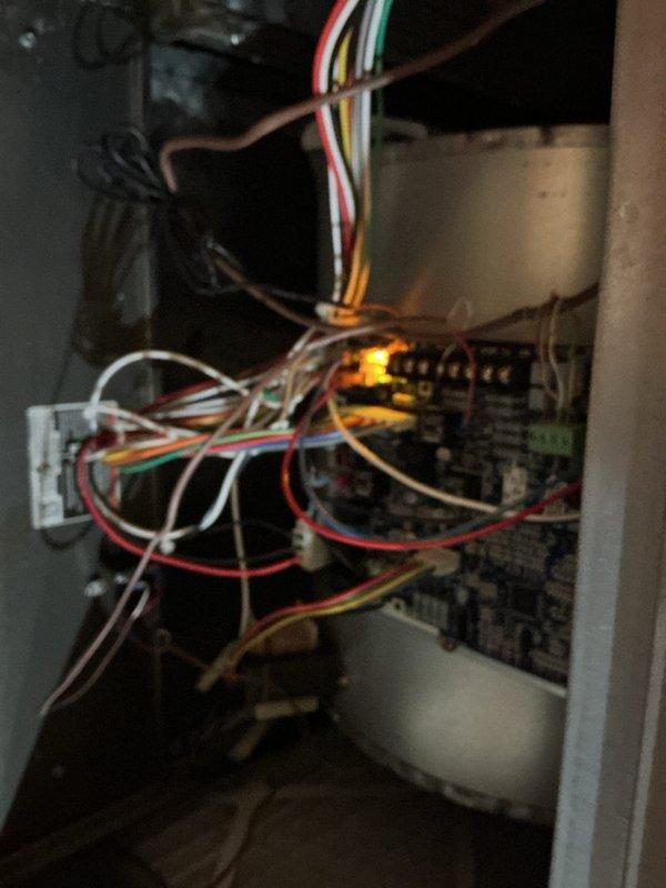 Completed basic monthly cooling maintenance visit on residential HVAC system. Performed standard inspection of indoor air handler unit and outdoor condensing unit, checking all electrical components, control boards, wiring connections, and mechanical systems. Replaced two 20x25x4 air filters as part of routine maintenance. Verified proper operation of all safety controls, examined capacitor condition, and tested system pressures using refrigerant gauges to ensure optimal cooling performance.