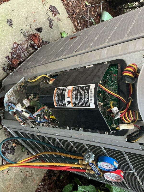 Completed basic monthly cooling maintenance visit on residential HVAC system. Performed standard inspection of indoor air handler unit and outdoor condensing unit, checking all electrical components, control boards, wiring connections, and mechanical systems. Replaced two 20x25x4 air filters as part of routine maintenance. Verified proper operation of all safety controls, examined capacitor condition, and tested system pressures using refrigerant gauges to ensure optimal cooling performance.