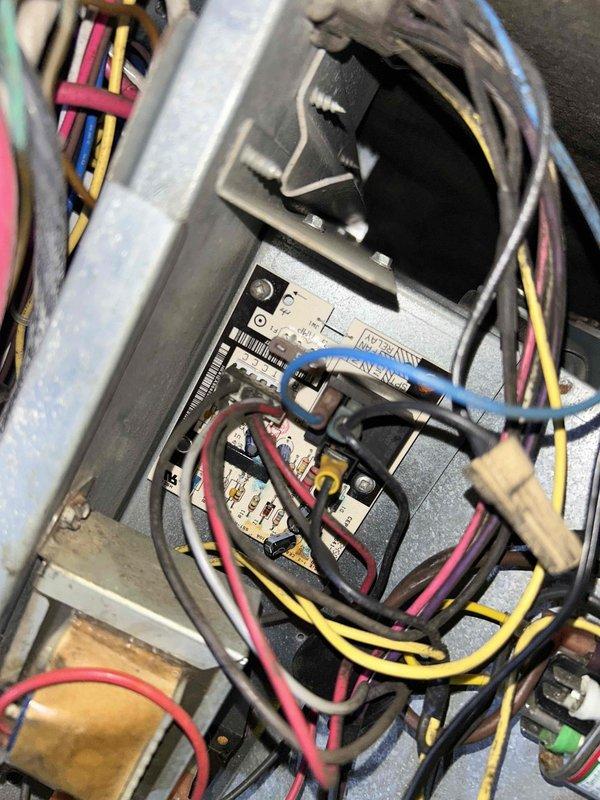 Responded to no cooling complaint following storm damage and outdoor unit repairs by third-party contractor. Inspected indoor unit control board and found multiple wiring issues including loose connections at contactor and improperly terminated low-voltage wiring at circuit board terminals. Reconnected and secured all wiring harnesses, verified proper voltage at transformer and contactor, tested all safety circuits, and restored system to normal operation with proper cooling confirmed.