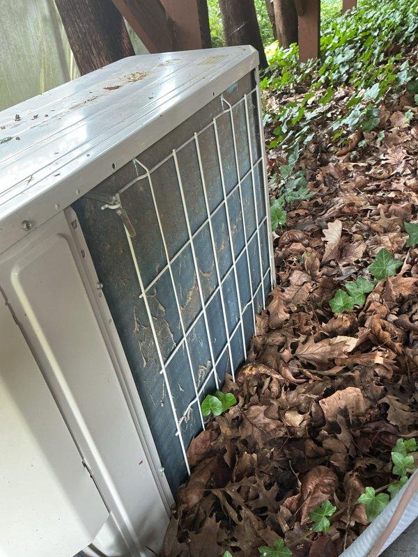 Completed comprehensive cooling maintenance on residential HVAC system. Performed standard monthly preventive maintenance inspection including indoor air handler and outdoor condenser unit evaluation. Documented existing 20x20x4 MERV 11 filter with noted replacement date; filter not included in service scope per customer agreement. Inspected outdoor condenser unit, noting accumulated debris and leaf buildup around base requiring attention for optimal airflow and efficiency. All system components operational at time of service.