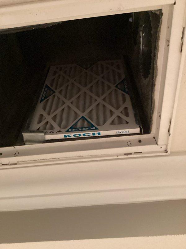 Completed annual Comfort Care maintenance on residential cooling system. Performed comprehensive system inspection, verified thermostat operation and system test functionality, and inspected air filtration system with 14x20x1 pleated filter in place at return air vent. All components found operating within normal parameters.