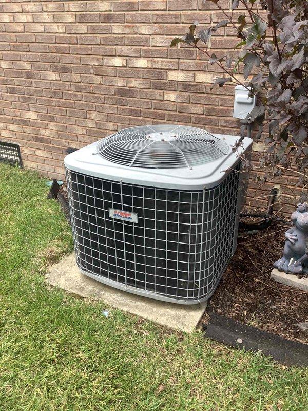 Completed comprehensive annual cooling system tune-up on 9-year-old residential AC unit. Performed standard maintenance protocol including inspection of outdoor condenser unit, verified proper operation of compressor and condenser fan motor, checked refrigerant levels and electrical connections, cleaned condenser coils, and inspected indoor air handler with associated ductwork and drainage system. All components operating within normal parameters; system tested and left in good working condition.