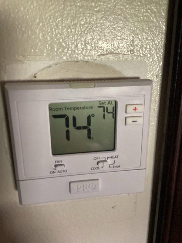 Performed cleaning and check on residential air conditioning system. Inspected outdoor condenser unit, verified proper operation of compressor and condenser fan motor, cleaned coils, and checked refrigerant levels. Confirmed thermostat functioning correctly with accurate temperature readings and proper system response.